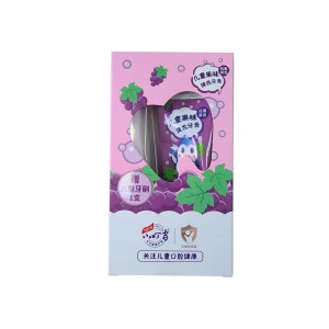 Toothpaste manufacturer specializes in producing 60g grape flavored children's toothpaste and healthy toothpaste with toothbrush