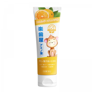 Newest Children's Toothpaste OEM 60g Anti-Moth And Healthy Teeth Strawberry Flavor Sweet Orange Flavor